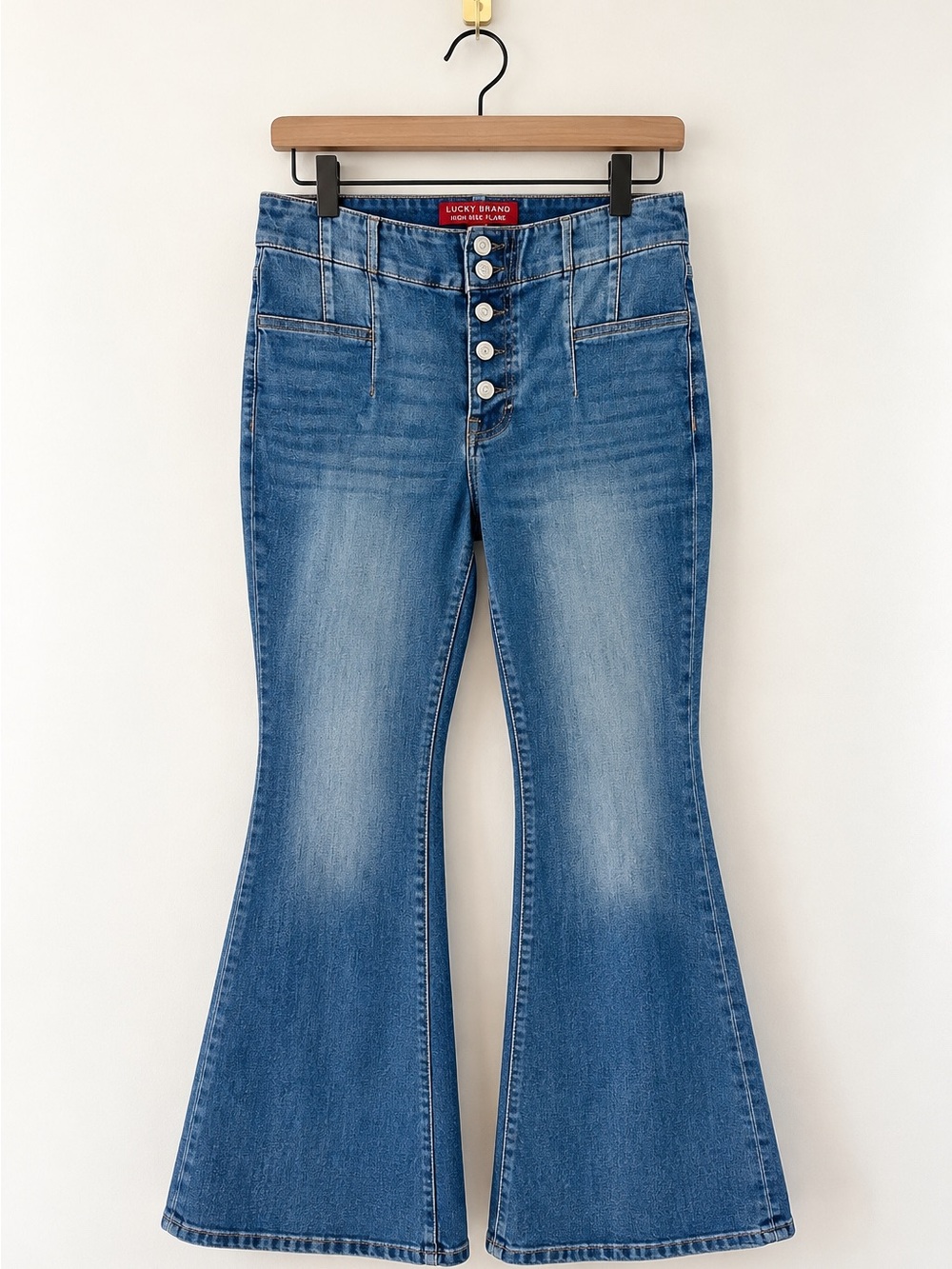 Lucky Brand Stevie High Rise Flare Jeans Size 12/31 Medium Wash
